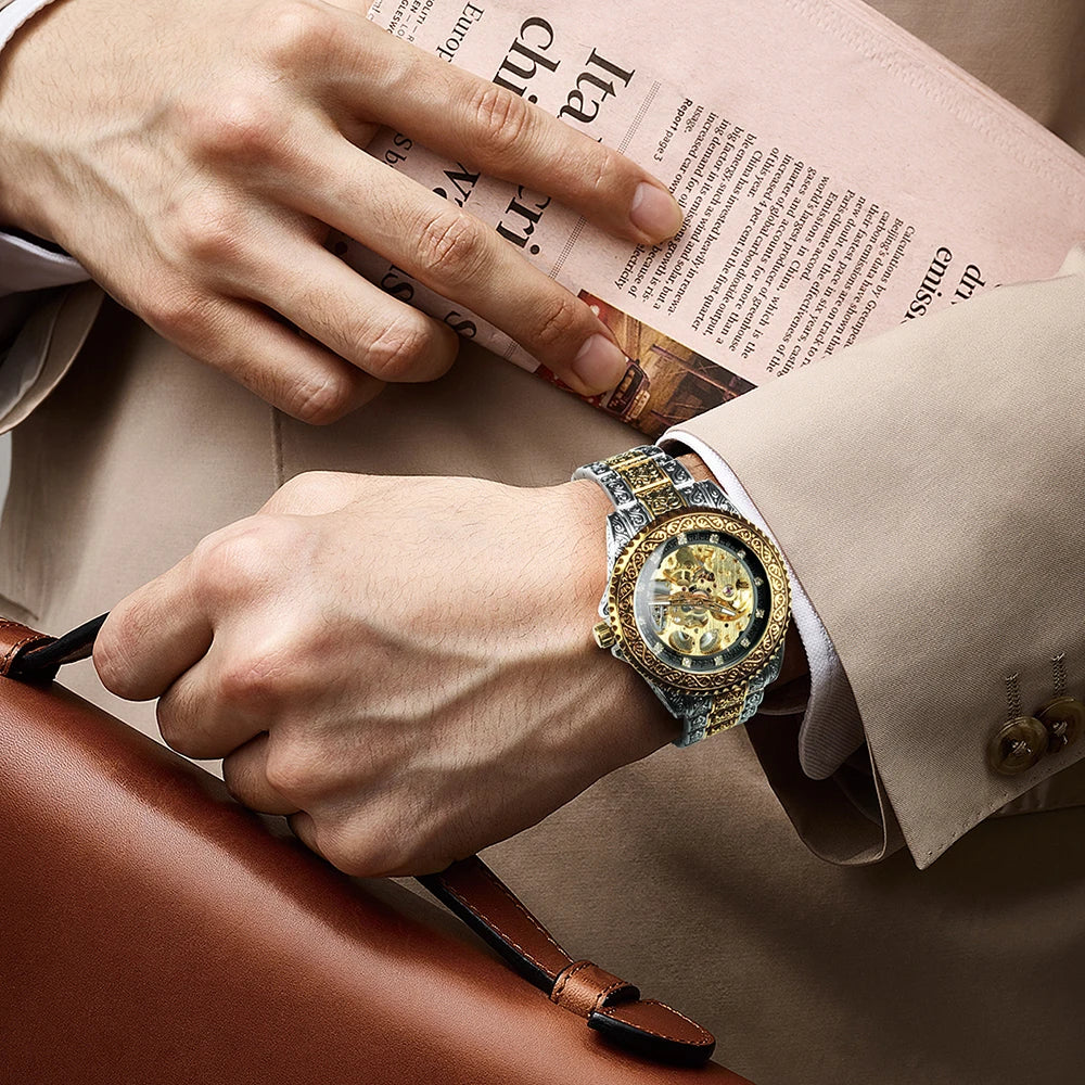 Engraved Luxury Mechanical Watch