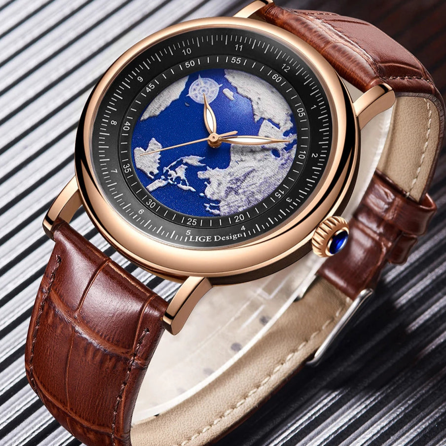 Creative Earth Quartz Wristwatch