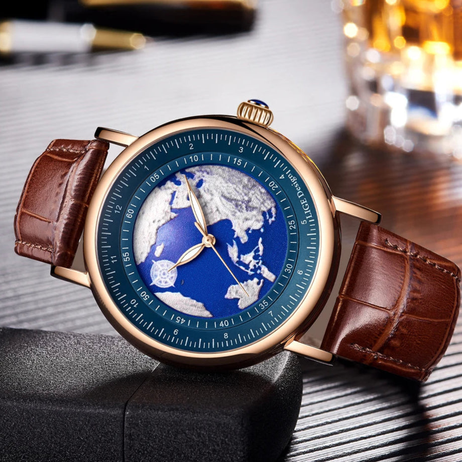 Creative Earth Quartz Wristwatch