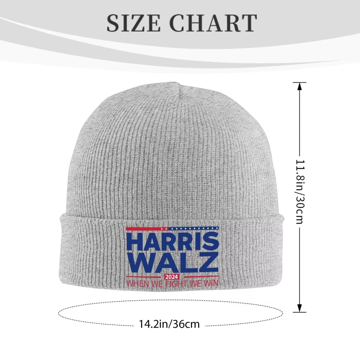 Harris Walz 2024 Election Knitted Hat Beanies Autumn Winter Hats Warm Fashion Cap Men Women