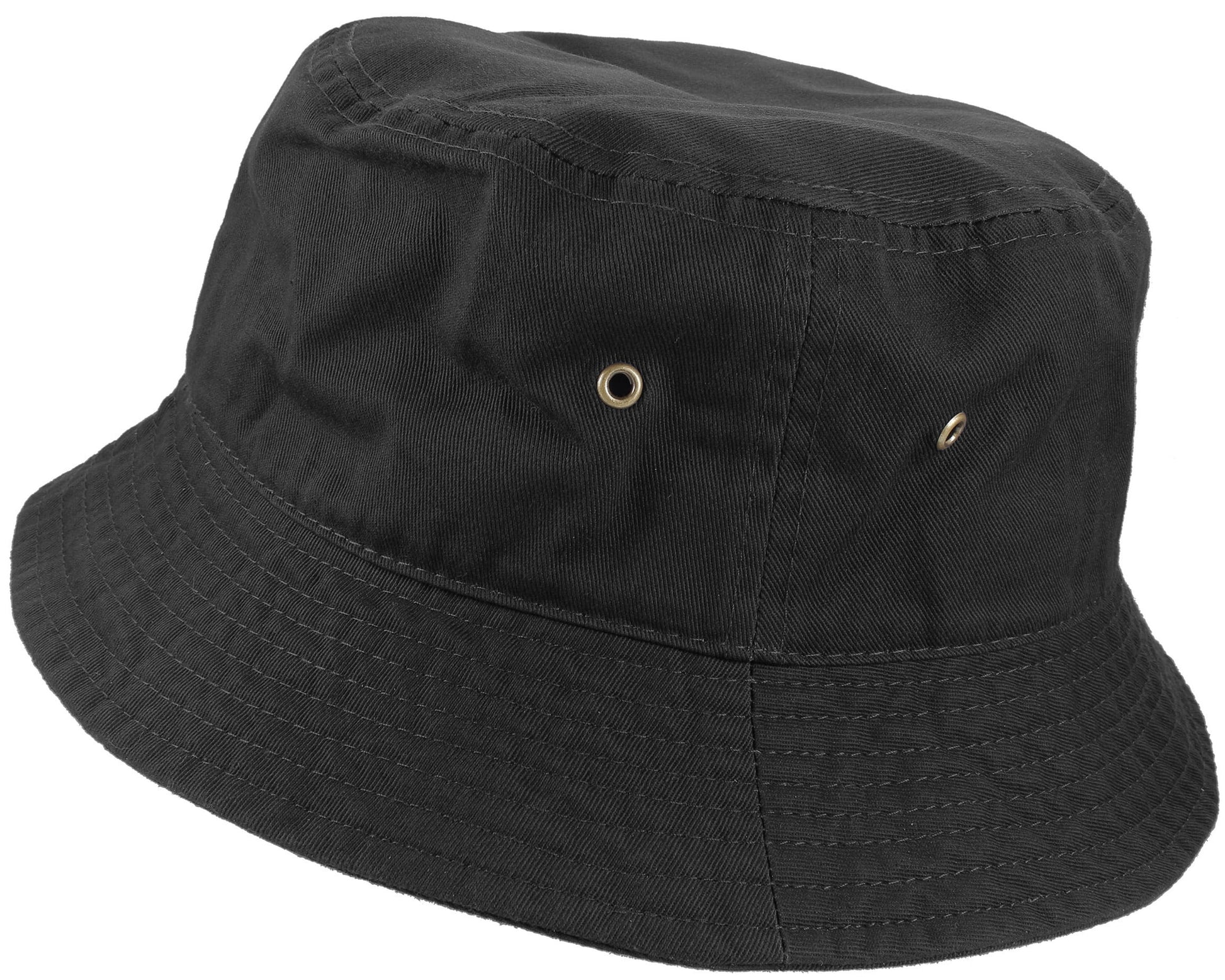 Bucket Hat 100% Cotton Packable Summer Travel Cap. Neon Green-L/Xl