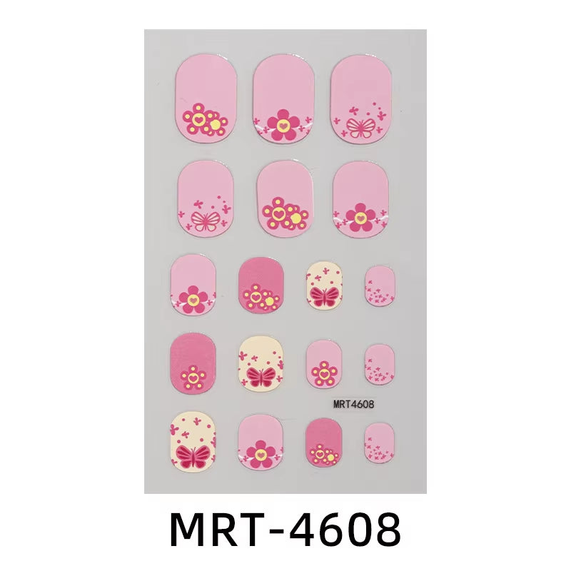 New Children Nail Stickers Cartoon DIY Nail Decorative Sticker Girls Cute Nails Temporary Stickers Kids Nails Art Stickers