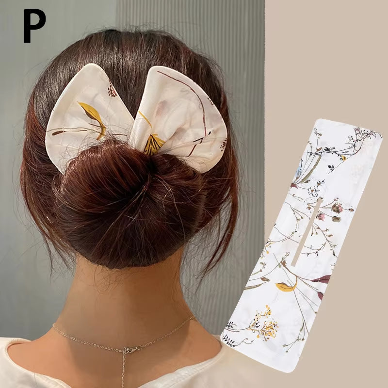 Fashion Magic Twist Clip Lazy Headband Hair Braider Curler Bow Barrette Elegant Donut Bun Maker Tool Scrunchies Hair Accessories