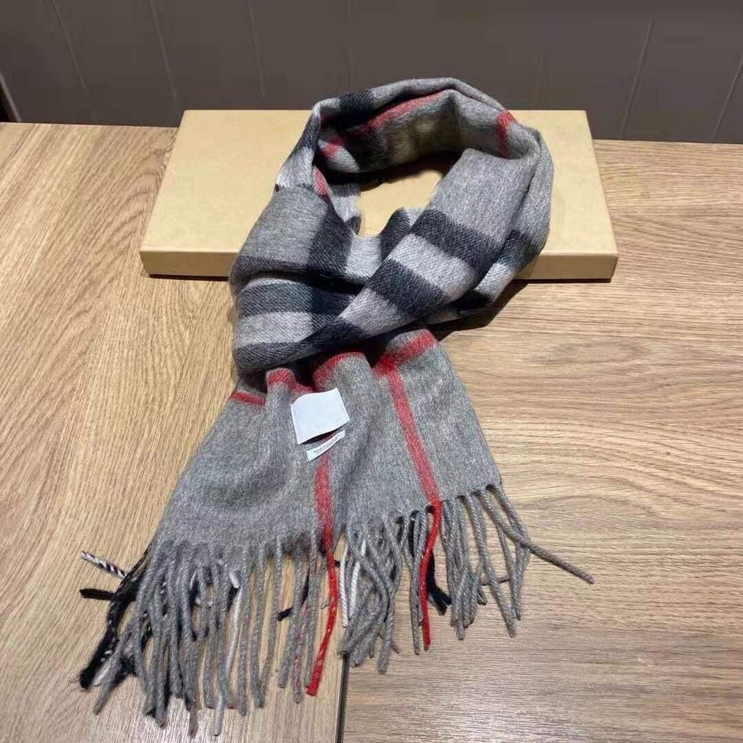 Stylish Women Cashmere Designer Scarf Full Letter Printed Scarves Soft Touch Warm Wraps Autumn Winter Long Shawls Brown White